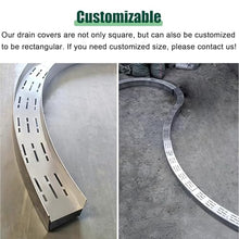 ZGLINMZ Drainage Channel 4 pcs Shower Channel Drain for Bathroom, 304 Stainless Steel Trench Drain, Channel Drains Kit Outdoor Drain Strainers, for Patio Balcony(W5cmxH5cm(2"x2"))