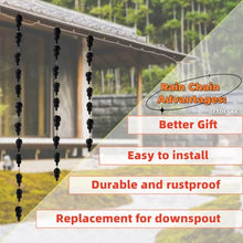 DFTDFYXYRain Chain Outdoor Rain Chains Rain Water Catcher Aluminum Downspout Catcher Adjustable Rain Catcher Chain with Hook and Holder for Gutters Rain Chains,Courtyard,Temple,Garden,8m(26.2ft)