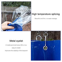 Outdoor Curtains,Clear Waterproof Tarpaulin Side Panels,Pvc Plastic Transparent Tarp Rain Curtain With Eyelets,Foldable,for Gazebo Porch Pergola Garden Patio,Customizable,W×H-4.8×2.5m(15.7*8.2ft)