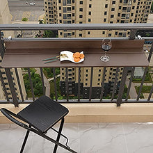 Adjustable Folding Outdoor Hanging Balcony Bar Table for Railings Wall Mounted Patio Garden Side Table Lifting Desk 60X27cm/23.6X10.6In,120x27cm/47.24x10.6in