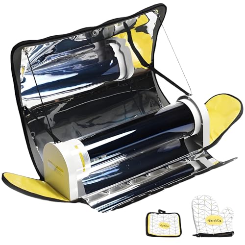 Hiedmeil Solar Stove Portable Stove Solar Oven - Solar Cooker for Outdoor Cooking with 4.5L Large Capacity with Theometer, for Camping Hiking and Family Party