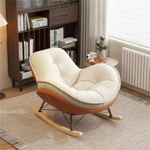 YUQKAI Cat Scratch Leather Rocking Chair Adult Recliner Lazy Sofa Adult Living Room Easy Chair Balcony