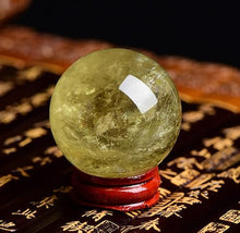 FOTCFATEV Crystal Ball, Citrine, Citrine, Round Ball, Figurine, feng Shui Goods, Purification, Luck, Financial Luck, Increase, Business Prosperity,75~80mm