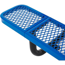 Global Industrial 8’L Rectangular Picnic Table, Expanded Metal, Blue