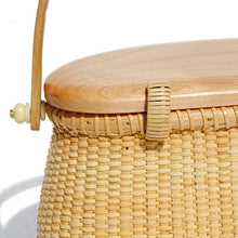 ZYBB Picnic Baskets Hand-Woven Basket Outdoor Vegetable Basket Egg Basket Rattan Fruit Basket 21.5X11x14cm