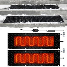 XYWGBMS Snow and Ice Melting Mats, Snow Melting Walkway Mat, 2 in/h Speed Snow and Ice Heated Pad for Winter Outdoor Stairs, Steps, Doorways, Walkways, Driveway,2 Pcs-40x200cm/15.7x79in