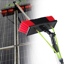 Window Cleaning Pole, Solar Telescopic Cleaner Kit, Water/Hose Fed Extendable Pole, Window Cleaning Brush Equipment, Cleaning Photovoltaic and Solar Panel,5m/16ft