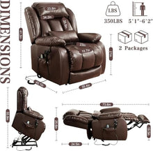 Infinite Position Power Lift Recliner with Heat & Massage for Adults