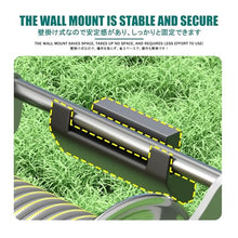 HBOOMOEM Wall-Mounted Garden Hose Reel，Stainless Steel Metal Water Pipe Storage Rack Frame，with Handle and Mounting Bracket, Suitable for Garden, Car Wash, Pets.(Regular Version,25m)
