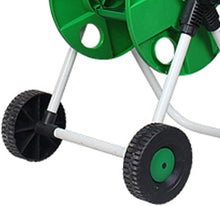VIXARKO Portable Hose Pipe Reel，Garden Hose Reel Cart Holder-Outdoor Water Planting Metal Cart with 2 Wheels for Yard Lawn Farm Patio Holds 165 ft of 1/2 Inch Hose