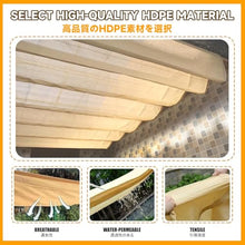 JHIAADEY U Shape Replacement Awning, Pergola Shade Cover Retractable, U-Shaped Wave Umbrella, Outdoor Retractable, Perfect for Covering backyards, patios(W:1M/3.28ft*L:18m/59ft)