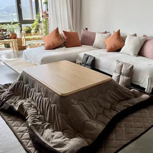 ZIHESY Kotatsu Heating Table Set Table+Quilt+Carpet+Heater, Soft & Fluff Touch Blanket Throw Washable, Low Table for Sitting on The Floor