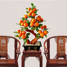YXIANG56Q Fake Plants Tabletop Bonsai Tree Jade Orange Tree Artificia Jade Bonsai Creative High-end Orange Tree Ornaments for Home Office Wealth Decor Bonsai Tree