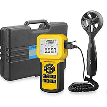 XARONF Anemometer Measures, Wind Speed Wind Flow Wind Temperature Air Flow Velocity Meter with Backlight MAX MIN