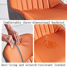 UWYTGF Modern Nordic Style Set of 8 Waterproof Pu Leather Dining Chairs with Metal Legs for Office Lounge Dining Kitchen Bedroom Blue,Bule