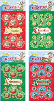 Just For Laughs Dr. Stinky's Scratch N Sniff Christmas Stickers Set 4-Pack Multi