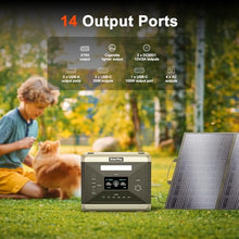 SolarPlay Q2501 2400W Portable Power Station, 2160Wh Large Capacity Solar Generator with 2x200W Solar Panel, BMS Emergency Power Station for Home Backup, Camping, Outdoor Battery Backup