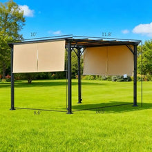 Heavy-Duty Outdoor Pergola Canopy with Metal Frame for Patio, Deck or Garden Shade Shelter