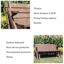 Outdoor Picnic Table and Chair Set with Umbrella Hole Foldable Garden Bench with Backrest Weather-Resistant Solid Wood Terrace Seating,Golden Yellow-One Size