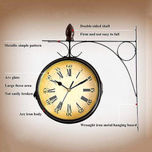 GenSDH Outdoor Clock Indoor Wrought Iron Retro Creative Home Double-Sided Wall Clock Outdoor Decoration Outside Clock