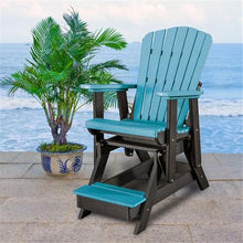 American Furniture Classics OS Home and Office Model 516ARB Fan Back Balcony Glider Made in The USA- Aruba, Black