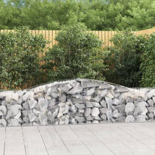Arched Gabion Baskets 2 pcs Galvanized Iron for Outdoor Plants White Black