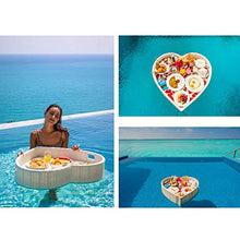 ERoomQ Swimming Pool Floating Tray Floating Tray, Floating Tray for Pool, Floating Serving Trays, Swimming Pool Floats for Adults for Sandbars, Spas, Bath, and Parties (Leaf Shape 80 * 60 * 15Cm)