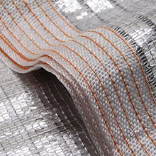 UV Block Aluminum Shade Net, Reflective Silver Shade Cloth with Grommets, Tear Resistant Sun Shade Net, for Outdoor Use, RV, Car, Pet, and Patio Protection