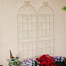 leoglint 4 Pack Metal Garden Trellis 71" x 19.7" Rustproof Trellis for Climbing Plants Outdoor Flower Support Cream White