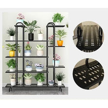 Metal Plant Stand with Wheel, Multifunctional Plant Stands Floor-to-Ceiling Flower Rack Garden Plant Containers Tools Equipment for Indoor (Color : Black-120x28x150cm)