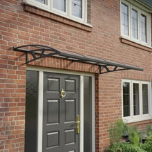Palram - Canopia Amsterdam 2230 7' x 5' Door/Window Awning, Gray/Clear