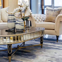 living room table Vintage and Luxury Coffee Table with Storage, Mirrored Rectangular Coffee Table, Living Room Decoration Coffee Table with Stable Wood Legs outdoor side table ( Size : 90x68x45cm )