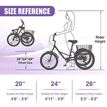 DoCred Adult Folding Tricycle 7-Speed Blue