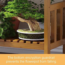 OJKJGYTF Indoor Plant Stand Baoo Plant Stand, 3Tier Baoo Flower Rack with Lockable Wheels for Indoor Outdoor Yard Garden Patio Balcony Living Room,One Size,Brown