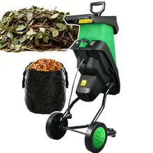 pedenencelia 2400w Electric Wood Chipper, Handles 1.57" Thick Branches, Features Overload Protection & Safety Rubber Guard, Includes 50l Debris Bag and 2 Sets of Manganese Steel Blades