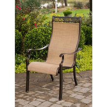 Hanover Monaco 9-Piece Outdoor Dining Set with Glass Table and 8 Chairs Tan