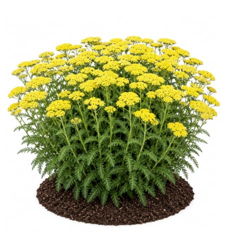 Votaniki Achillea Sassy Summer Lemon Yarrow Grade No. 1 XXL Bare Root Perennial with Bright Yellow Summer Blooms for Sunny Borders Pollinator Gardens Containers and Cut Flowers