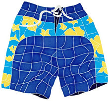 Artistry in Mosaics Board Shorts Ceramic Swimming Pool Mosaic (20" x 21", Blue)