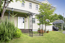 VegTrug Osaka Garden Iron Arch, Black, 71" x 19.7" x 93.1"