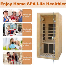 Homsido Far Infrared Mini Indoor Sauna Hemlock Wood Beige