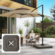 OROTLECT 2-pack Fillable Cantilever Umbrella Base Weights, Outdoor Offset Patio Umbrella Stand Weights Holds Up To 231 Lbs With Water & Sand