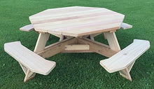 Dan's Outdoor Furniture Mfg. Co. LLC Western Red Cedar 61" Octagon Top Picnic Table w/Easy Seating
