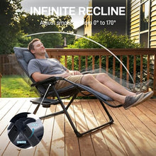 EVER ADVANCED Aluminum Zero Gravity Chair, 2.4" Padded, 350 lb Capacity