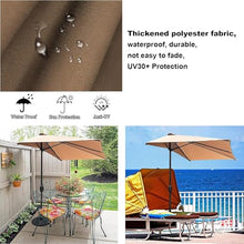 PUCNHZYNW Replacement Canopy for 270cm Half-Moon Umbrella Waterproof Patio Umbrella Cover Outdoor Garden Beach Balcony Shade Canopy