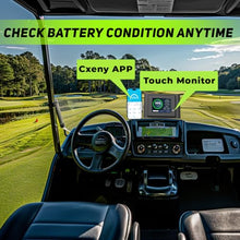Cxeny 51.2V 150Ah LiFePO4 Golf Cart Battery with 18A Charger & Mobile App