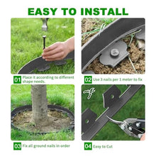 Landscape Edging 33ft,Garden Borders Edgingwith 30pcs Spikes,Lawn Kit Flexible Mini Plastic Fence for Grass Yard Flower