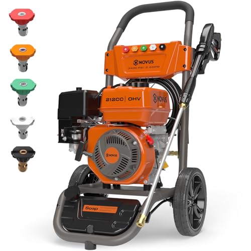 NOVUS Gas Pressure Washer 3400 PSI, 2.6 GPM 212CC Power Washer