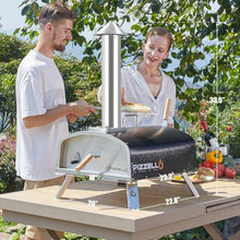 PIZZELLO 16" Outdoor Pizza Oven, Propane & Wood Fired Steel Pizza Grill