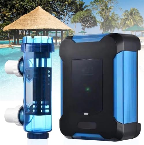 QIUFANGM Salt Water Chlorination System for Above Ground Swimming Pool up to 25000 Gallons Chlorinator Saltwater Electronic Chlorine Generator,30g/h(40g/h)