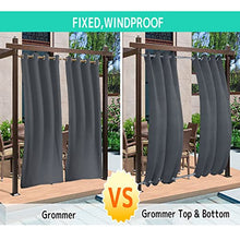 RevLie 2 Panels Waterproof Outdoor Curtains for Garden Patio Gazebo Pergola,Windproof,Blackout Thermal Insulated Double Grommet(Top and Bottom) Outdoor Patio Curtains Patio Beige,177 * 88 inchs（W*H）